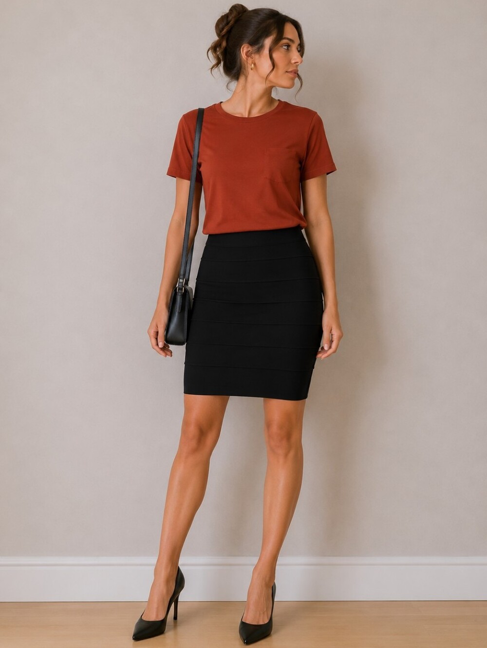 BCBG Alexa bandage skirt, black, size S - Picture 1 of 4